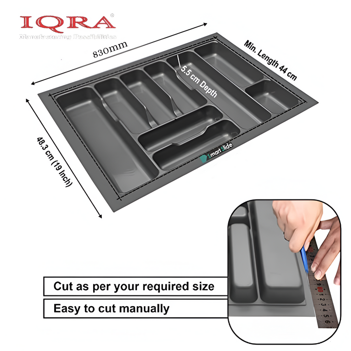 IQRA Cutlery Tray For Kitchen Drawer/Cutlery Storage Organizer Tray For Modular Kitchen Drawer