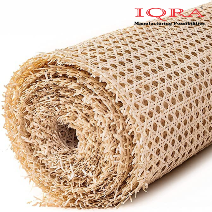 IQRA Webbing Plastic Cane Webbing for Caning Projects Natural Pre - Woven Open Mesh Cane - PE Rattan Cane Webbing Rattan Roll Cabinet Chair