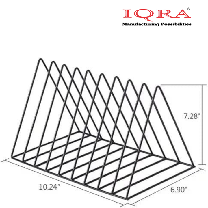 IQRA Magazine Racks Tabletop Mount Files holder Desk File Organizer 9 Slots Book Stand Newspaper Stand for Home & Offices (Silver)