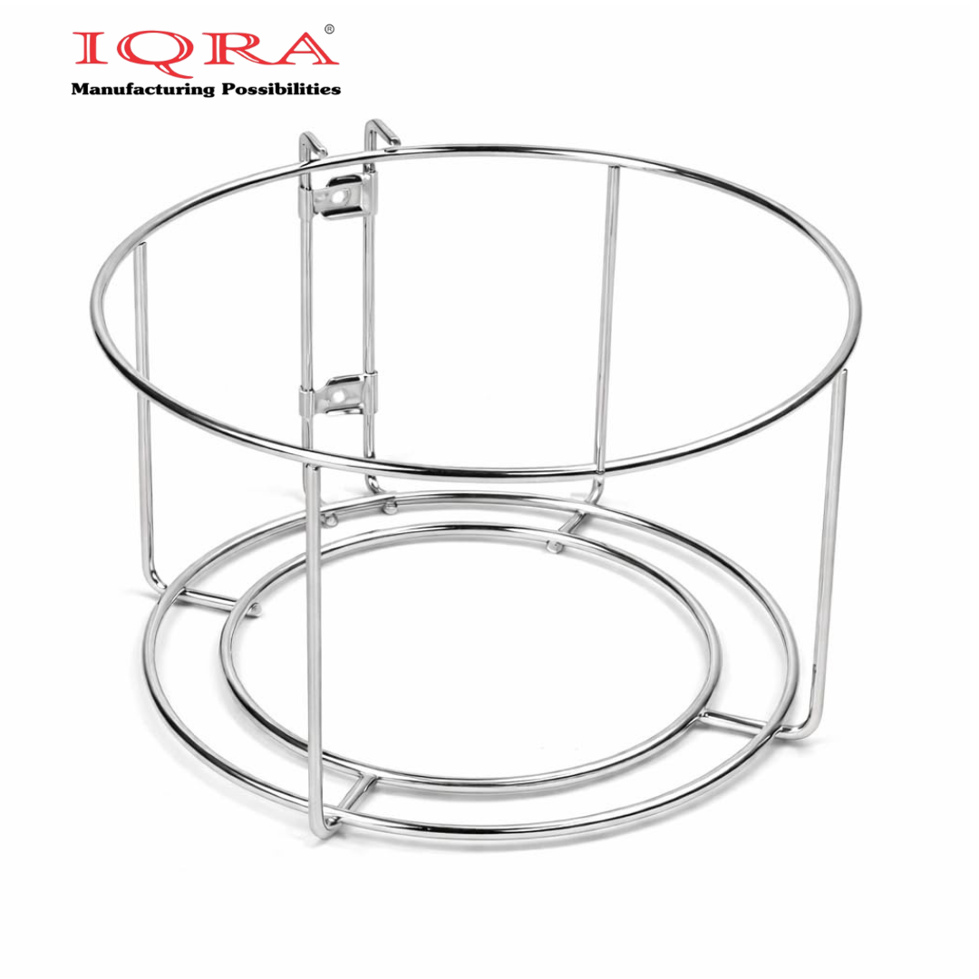IQRA Stainless Steel Open-Top Dustbin Holder for Kitchen - Wall Mount Storage Fixture for 10 Inch Width Trash Bin - Cabinet Stand (Pack of 1) 