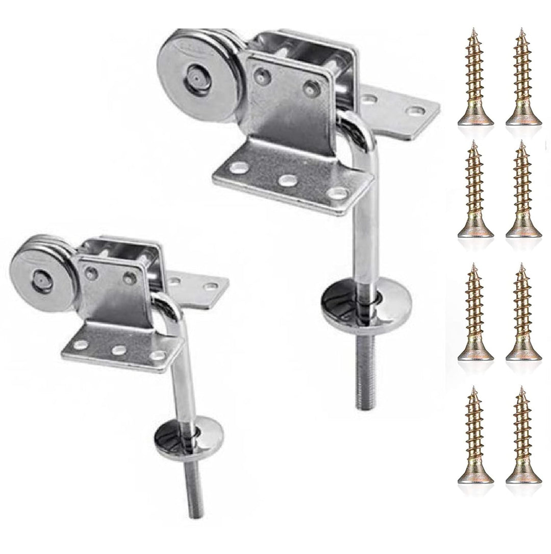 IQRA 2 PCS Sofa Headrest Fittings Hardware Connectors Furniture Headrest Premium Metal Sofa Interlocking Sofa Bracket with Screws, Suitable for Love seat (Silver)