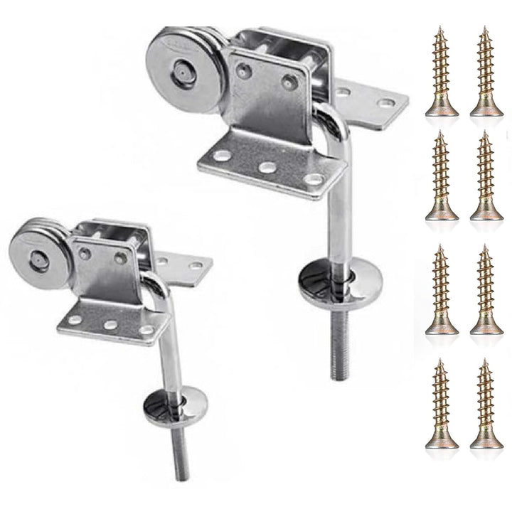 IQRA 2 PCS Sofa Headrest Fittings Hardware Connectors Furniture Headrest Premium Metal Sofa Interlocking Sofa Bracket with Screws, Suitable for Love seat (Silver)