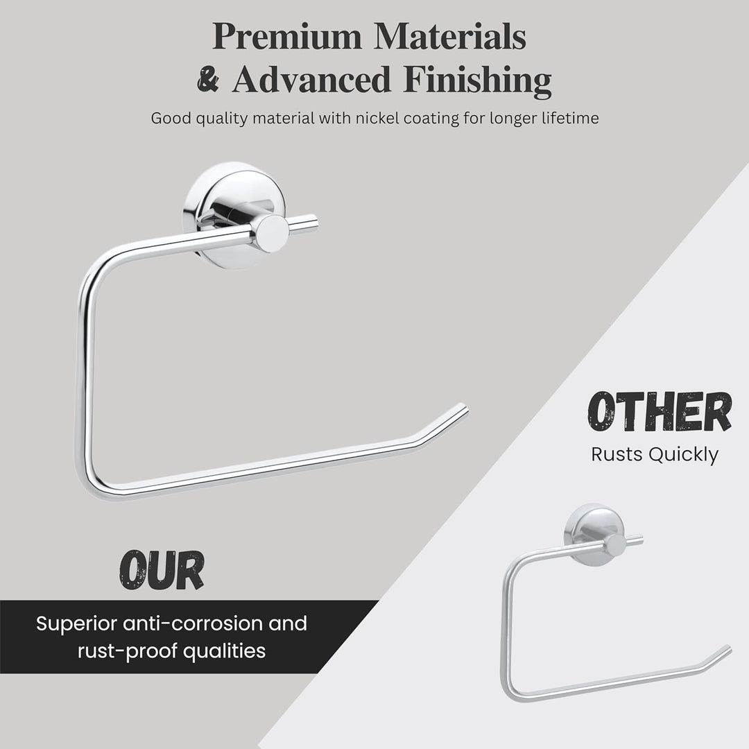 IQRA Stainless Steel Napkin Ring/Towel Ring/Napkin Holder/Bathroom Hanger/Towel Hanger for Kitchen & Wash Basin Area/Bathroom Accessories