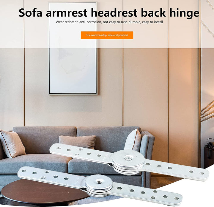 IQRA Sofa Arm Automatic Adjuster, Sofa Bed Headrest Adjustable Angle Adjuster, 2 pcs Furniture Hinge Ratchet Folding Connecting Hinges for Sofa Armrest Headrest Angle Adjuster