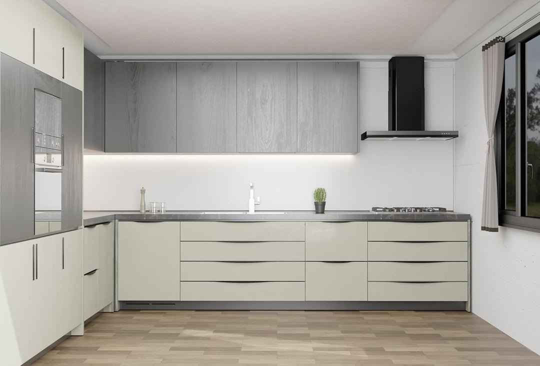 Profile Handle for Kitchen Cabinet Alluminium Drawer Profile Handle/Wardrobe Pull Handle for Home/Office/Hotel (Black)