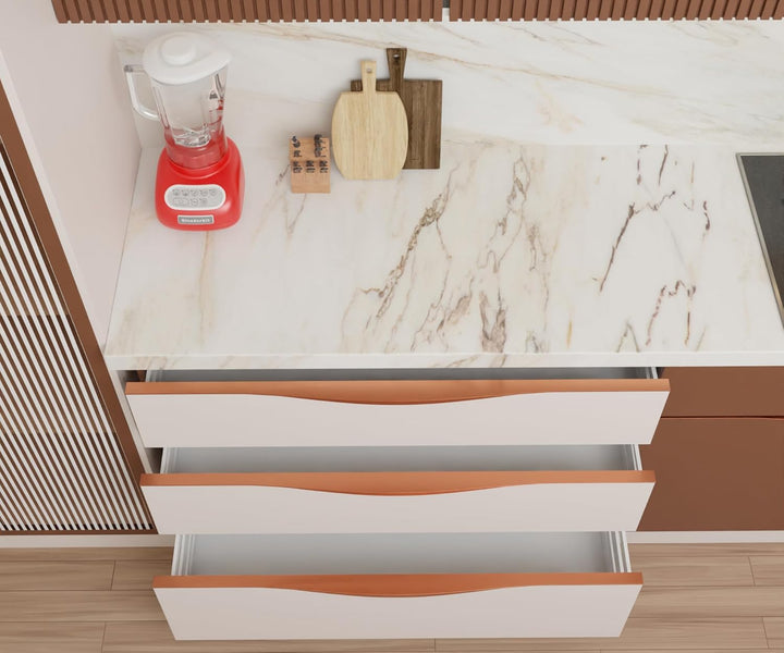Profile Handle for Kitchen Cabinet Alluminium Drawer Profile Handle/Wardrobe Pull Handle for Home/Office/Hotel (Rose Gold)