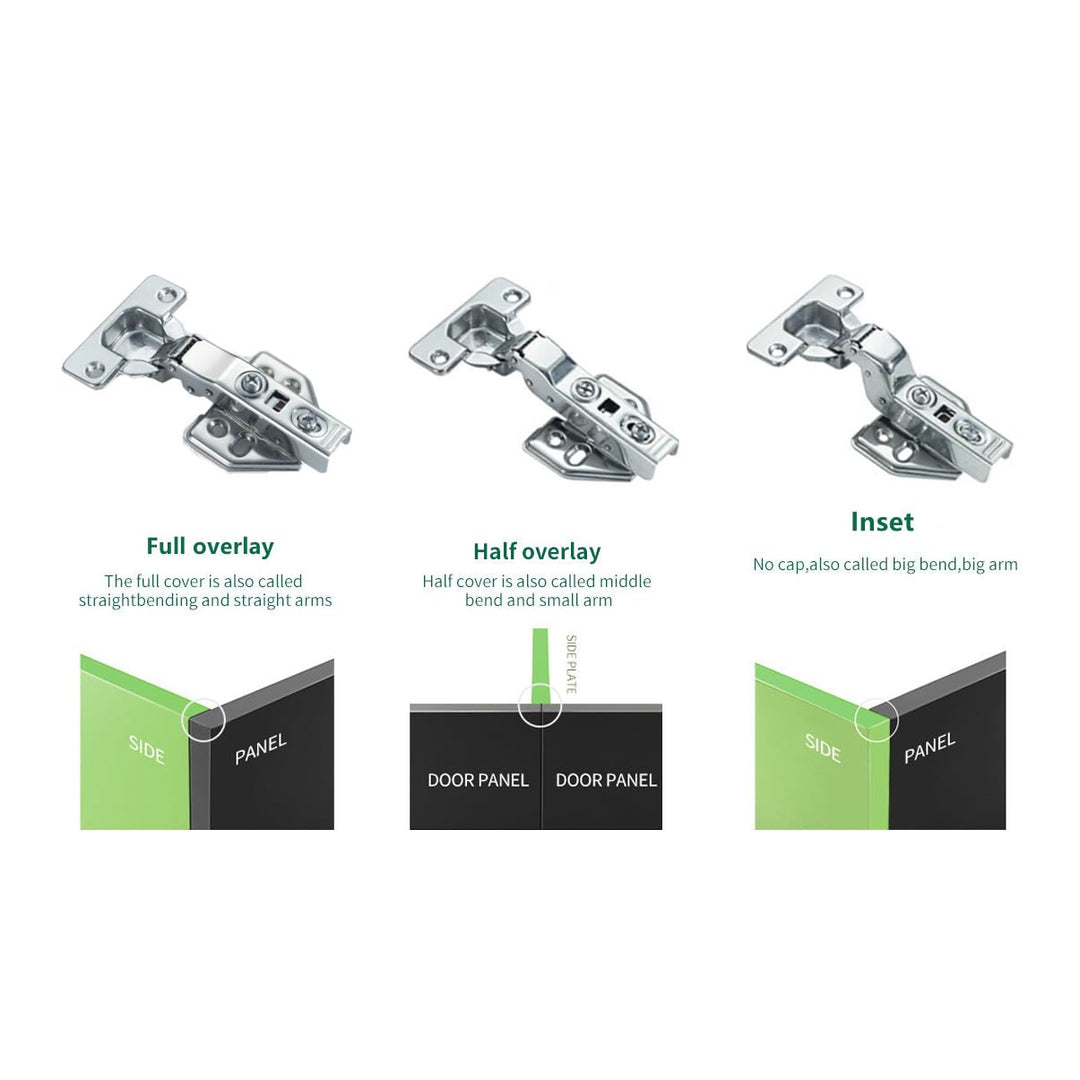 IQRA European Style Mild Steel Clip-on Soft Close Concealed Cabinet Hinges (Pack of 1 Set)