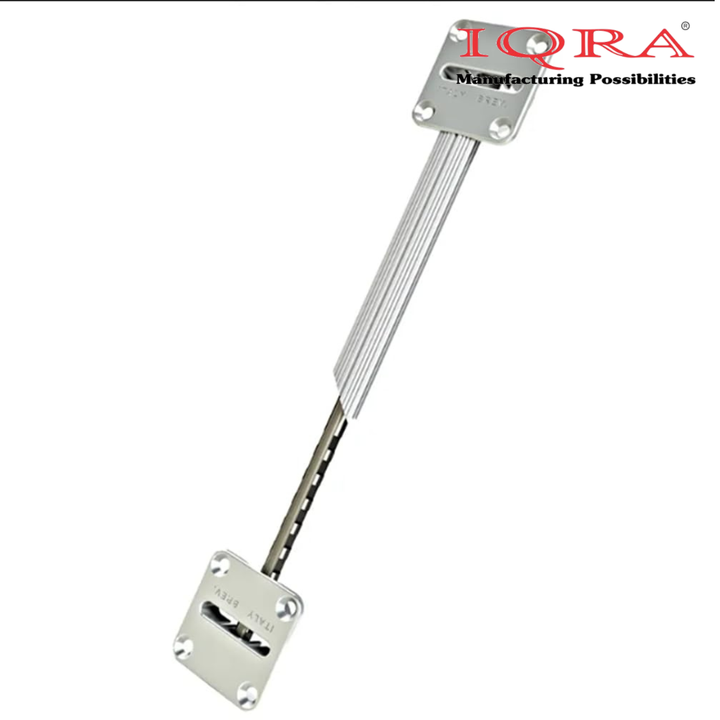 IQRA Heavy Duty Wardrobe Door Straightener | 6mm Rod with Dual-Side Cast Brackets | Complete Kit with Screws & PVC Cap | Concealed Fixing | 72" Length – Ideal for Big Cabinet & Wardrobe Doors