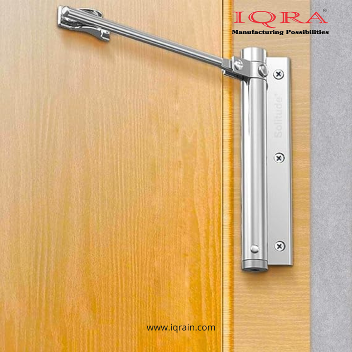 IQRA Automatic Door Closer, Adjustable Spring Storm Door Closer, Heavy Duty Safety Spring, Built-in Lock, Perfect for Indoor & Outdoor Doors, Offices, Soft Closing Door (Pack of 1)