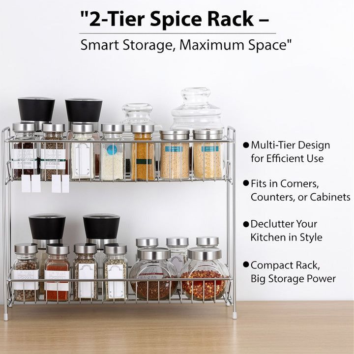 IQRA Multipurpose Stainless Steel Portable Kitchen Trolly Storage Rack with Wheels for Kitchen Storage, Vegetable (3 Layer)
