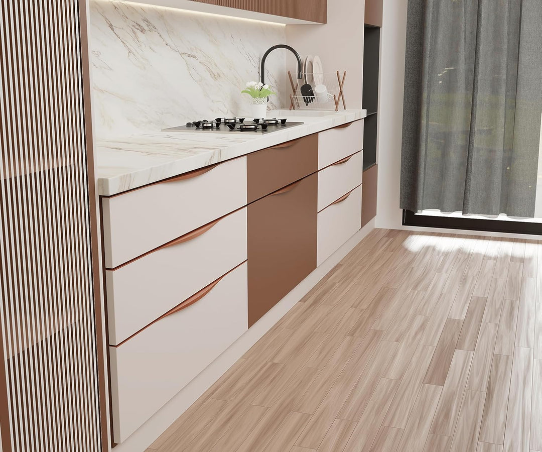 Profile Handle for Kitchen Cabinet Alluminium Drawer Profile Handle/Wardrobe Pull Handle for Home/Office/Hotel (Rose Gold)