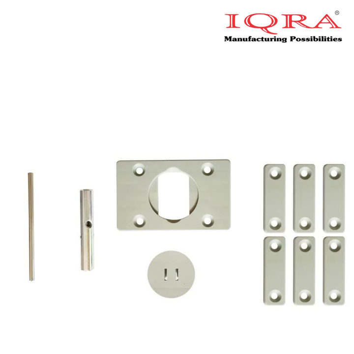 IQRA Heavy Duty Wardrobe Door Straightener | 6mm Rod with Dual-Side Cast Brackets | Complete Kit with Screws & PVC Cap | Concealed Fixing | 72" Length – Ideal for Big Cabinet & Wardrobe Doors
