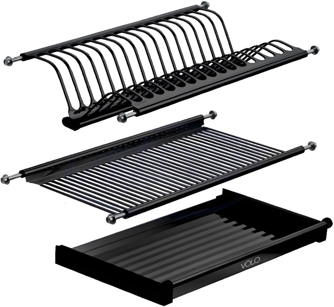 IQRA Dish Drainer Kitchen Rack Steel DISH RACK BLACK (GT-PT) Dark Series