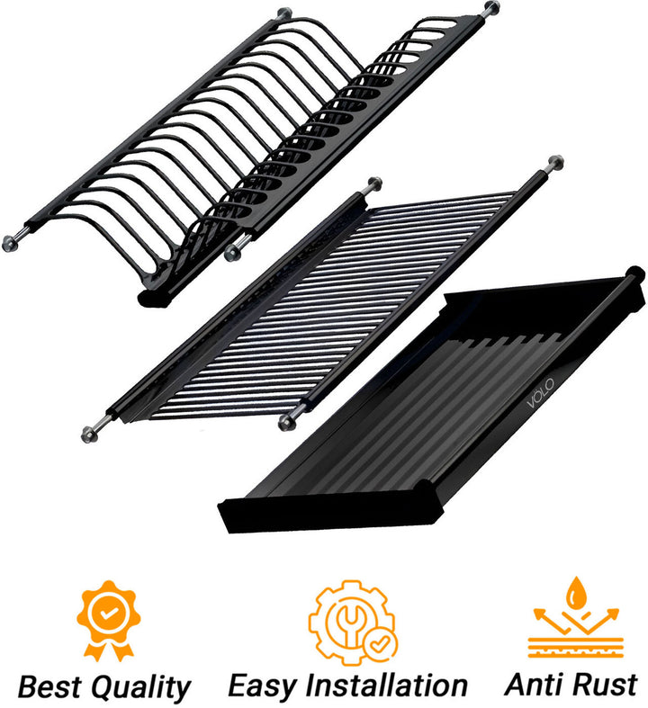 IQRA Dish Drainer Kitchen Rack Steel DISH RACK BLACK (GT-PT) Dark Series