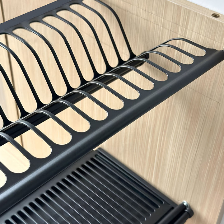 IQRA Dish Drainer Kitchen Rack Steel DISH RACK BLACK (GT-PT) Dark Series