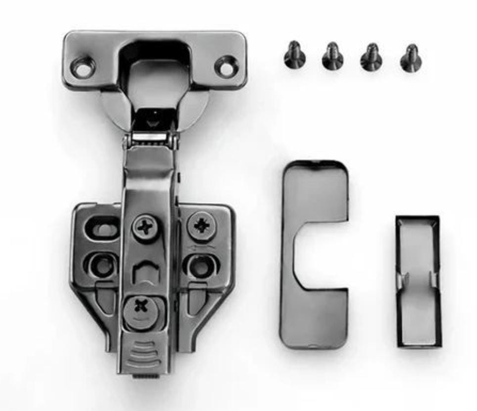 IQRA Black Colour European Style Mild Steel Hydraulic 3D Clip-on Soft Close Concealed Cabinet Hinges