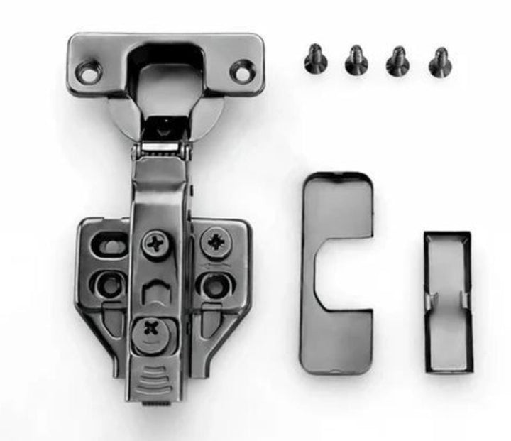 IQRA Black Colour European Style Mild Steel Hydraulic 3D Clip-on Soft Close Concealed Cabinet Hinges