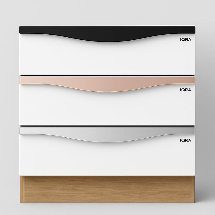 Profile Handle for Kitchen Cabinet Alluminium Drawer Profile Handle/Wardrobe Pull Handle for Home/Office/Hotel (Black)