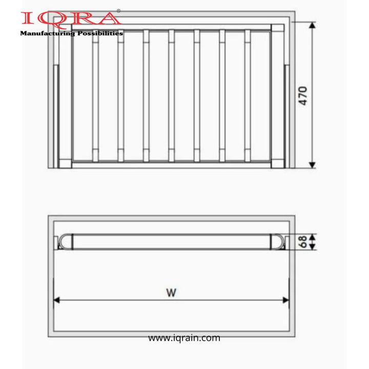 IQRA Grey Pants Hanger Bar Aluminum Alloy Pull Out Trousers Rack Clothes Organizers, Front End Metal Panel, Pulled Out Quietly and Completely