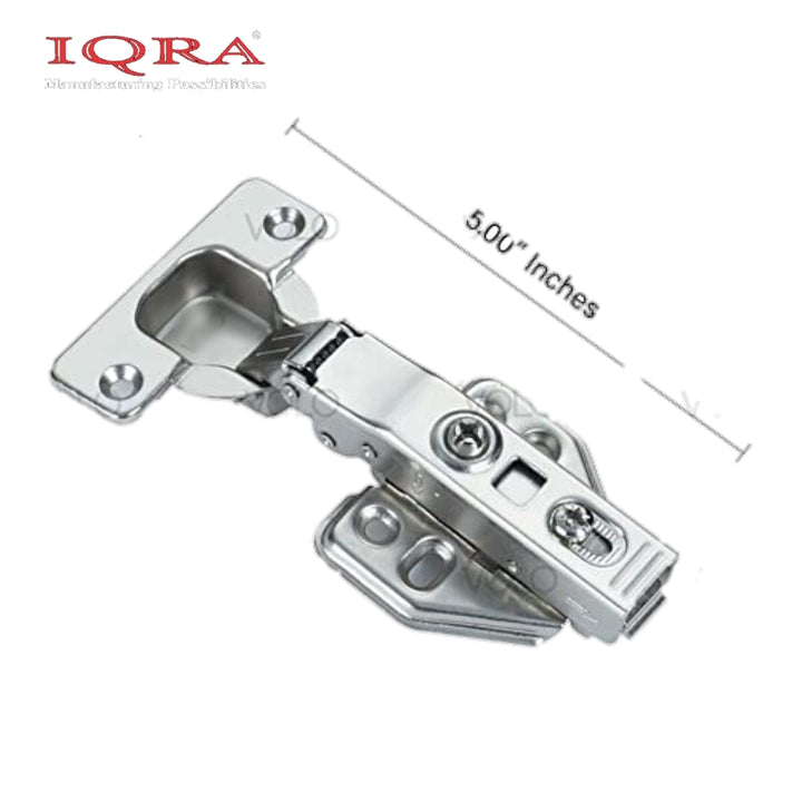 IQRA European Style Mild Steel Clip-on Soft Close Concealed Cabinet Hinges (Pack of 1 Set)